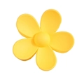 Pinza per capelli a forma di margherita gialla opaca stile INS coreano su bianco - Giallo