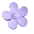 Pinza per capelli a fiore viola chiaro opaco con design a margherita satinata - Viola