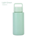 1000ml stainless steel sports water bottle with handle in light green matte finish - 1 L / Handle Lid / Light Green - Handle Lid