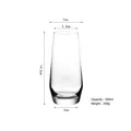 Transparent 340ml egg-shaped crystal glass cup with detailed 14.5cm height measurements - 340ml / Transparent Mousse Cup-Tall Small