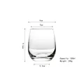 Egg-shaped 350ml clear crystal glass cup with 9.5cm height and rounded profile - 350ml / Transparent Egg Cup 3