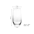 Bicchiere da succo in cristallo minimalista con capacità di 385ml e design a uovo - 385ml
