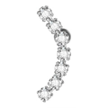 Seven Steel-colored Zircon Stones / 1.2x8mm