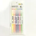 Lot de 6 surligneurs à double pointe aux couleurs assorties dans un emballage clair - Lot de 6 pièces 6 couleurs