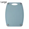 Large blue wheat straw cutting board with non-slip pads and hanging hole for kitchen - Blue Large