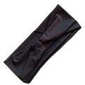 Elastic black milk silk yoga headband with stylish knotted design for sport fitness - Black