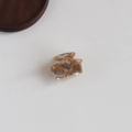 Mini acetic acid hair claw with tortoise shell pattern in amber and cream tones - Tortoise Tea