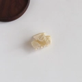 Creamy marble acetate hair claw clip, small size hair accessory for women - Beige