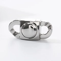 Polierter Edelstahl-Rundverschluss in Silber für DIY-Armbänder und Schmuckzubehör - 11mm / Stahlfarbe