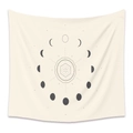 Bohemian wall tapestry featuring moon phase cycles and geometric celestial pattern - LT086-2