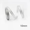 10mm bright silver metallic ribbon for Christmas gift wrapping and DIY crafts - Silver Metallic-5 Yards