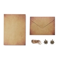 Retro A5 kraft paper stationery set with twine and bronze sun pendant charm - Sun