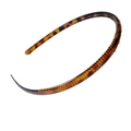 0.8cm wide leopard print headband with non-slip inner teeth for women in brown - Coffee Leopard