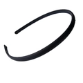 Cerchietto nero opaco da 0.8CM in plastica antiscivolo con denti per donna - Nero Opaco