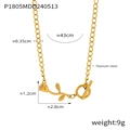 Détails du collier rose en acier titane avec fermoir en T et spécifications de la chaîne - Rose / Doré