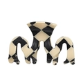 Classic black and white checkered acetate hair claw clip for women's daily styling - Checkerboard 6cm