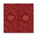 Red and gold rectangular Merry Christmas stickers for holiday gift box sealing and wrapping - Style 1