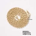 Oro (catena Intrecciata Larga 3 Mm) / Collana da 24 Pollici (Circa 61 cm)