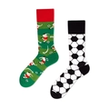 Asymmetric cartoon soccer mid-tube cotton socks with football player and ball patterns - Soccer Boy