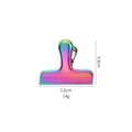 Rainbow-colored stainless steel T-shape food bag sealer clip with 5.6cm width - Small / AB Color