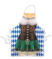 Oktoberfest schort met traditioneel Beiers Dirndl patroon op een witte achtergrond - Stijl 12/Groene Dirndl Illustratie
