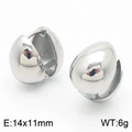 Silberne Tropfen-Ohrringe aus Edelstahl mit Spiegeleffekt, 14x11mm Ausführung - Glänzendes Silber (KE113147-KFC)