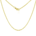 Collana a catena a O in acciaio inossidabile placcato oro 18k con chiusura a moschettone - 2.0mm*55cm / Oro