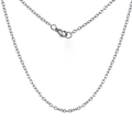 Dettaglio della collana a catena piatta in acciaio lucido con chiusura a moschettone - 2.0mm*55cm / Argento