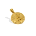 18K gold plated Capricorn zodiac pendant featuring a minimalist round sunburst design - Capricorn - Single Pendant