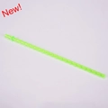 Reusable neon green Tritan straw with spiral texture and anti-drop safety ring design - Fluorescent Green