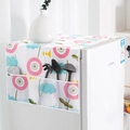 Funda antipolvo de PEVA para nevera con diseño de girasoles y bolsillos laterales - Nubes y Girasoles