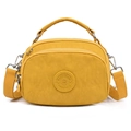 Yellow nylon crossbody mobile phone bag with adjustable strap and BoBo logo detail - Gardenia Yellow