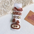 Detalle de 5 pinzas para el cabello de tela marrón con lazos y flores en tarjeta decorativa - 4# Lazo de Punto (Juego de 5)