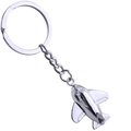 Silver metal J-20 fighter jet airplane keychain with ring and chain in high polish - Biplane Propeller Plane (飞机3)