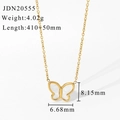 Specifiche dettagliate delle dimensioni per il ciondolo della collana a farfalla 18k - Collana Farfalla in Madreperla (JDN20555) / Taglia unica