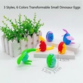 Set di 6 uova di dinosauro trasformabili colorate in varie forme e colori vivaci - Piccolo Nuovo Uovo di Dinosauro