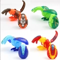 Set di quattro uova colorate di dinosauro trasformabili in plastica arancione, verde, blu e rosso - Grande Nuovo Uovo di Dinosauro