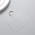Toppa trasparente per cordino cellulare in PVC con anello a D per tracolla universale - C314 Patch Quadrato in TPU (Fibbia Argento)
