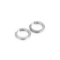 Orecchini a cerchio in acciaio inossidabile argento dal design minimalista - Piccolo (19mm) / Color Acciaio