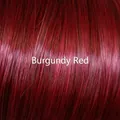 Long straight hair wig with air bangs in vibrant wine red finish and smooth texture - Burgundy