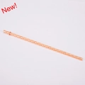 Reusable amber Tritan straw with spiral twist design and anti-slip stopper ring - Orange