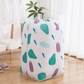 Waterproof PEVA storage bag for quilts with colorful leaf patterns and drawstring - Small (70*32cm) / Nordic Leaves