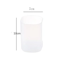 Translucent white desk organizer cup for pens and brushes measuring 10cm by 7cm - Round Cup Frosted White