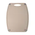 Large beige wheat straw cutting board with non-slip corners and juice groove - Beige Large