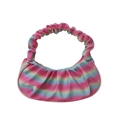 Borsa a tracolla plissettata arcobaleno con design minimalista colorato da donna - Rosa