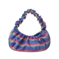 Borsa a pieghe arcobaleno con design a nuvola e sfumature di colore vivaci moda - Blu