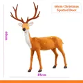 Figurine de renne de Noël réaliste de 60 cm avec pelage brun et taches blanches - 60CM