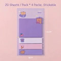 Cartoon Index Sticky Notes - Lying Bear - 1 Book/20 Sheets