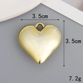 UV vergoldeter Herzanhänger Zubehör 3,5cm groß für DIY Schmuckherstellung - 35mm*35mm Herz / Gold