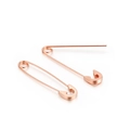 Chic rose gold stainless steel safety pin earrings with a polished metallic finish - Rose Gold (KE94343)
